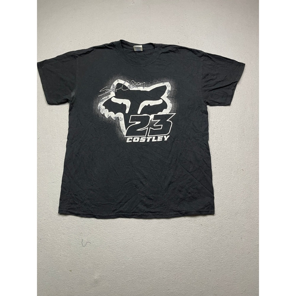 Fox Racing T-Shirt Cotton Blend Black Large Mens